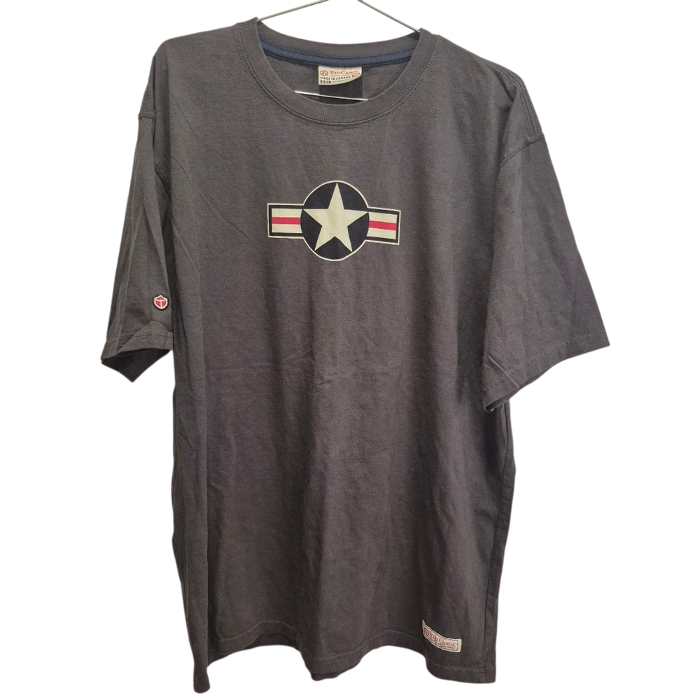 Red Canoe Canada T Shirt USAF Slate Gray Shirt Sleeve Size XXL 2X
